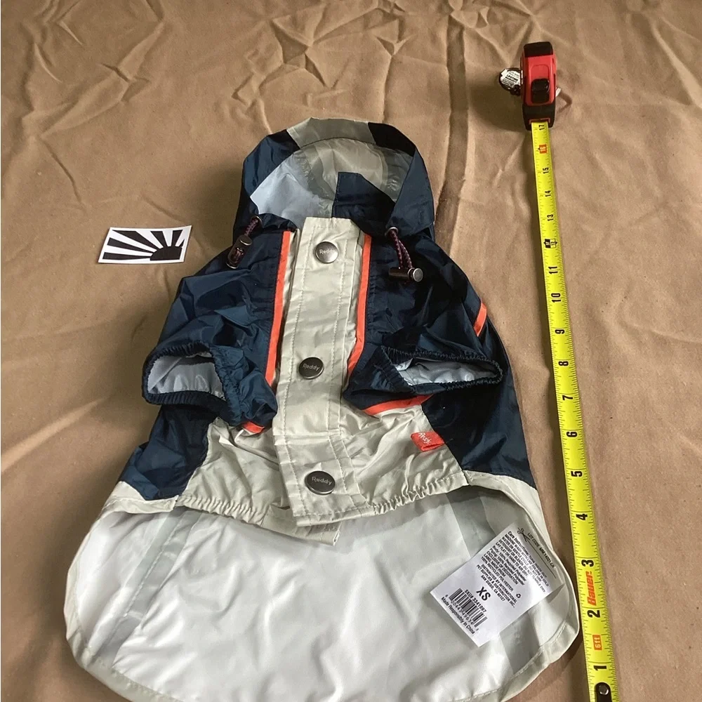 NWOT Reddy Reflective Navy Colorblock Dog Jacket XS